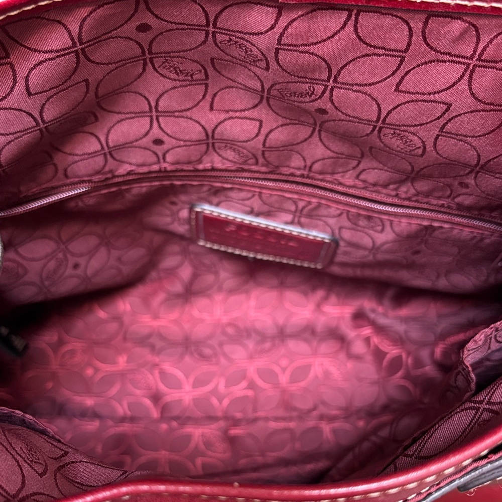 Red Leather Handbag - Picture 3 of 4